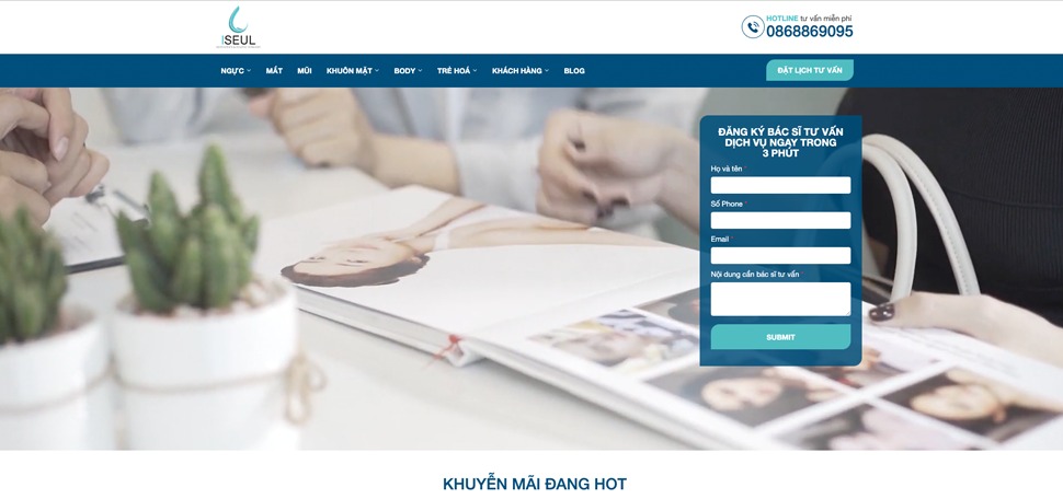 Iseul Plastic Surgery website