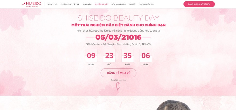 Shiseido Beauty Day website