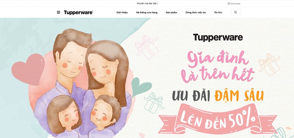 Tupperware Vietnam website